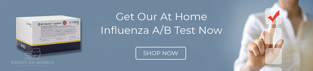 Image of drug testing for both influenza A and influenza B.